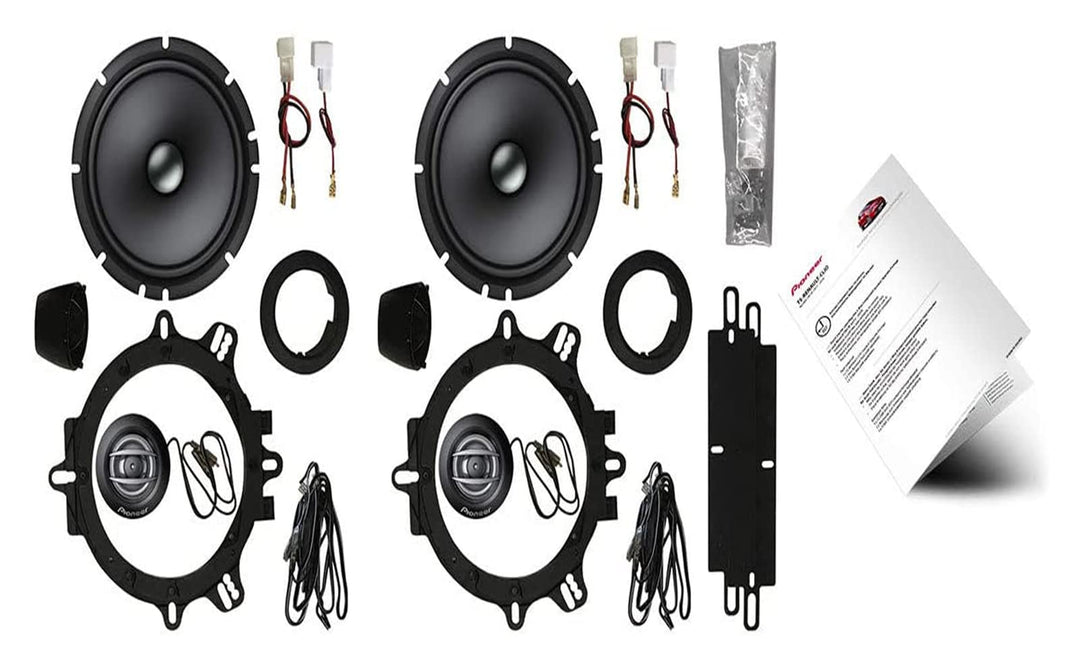 Pioneer TS-Renault-Clio 2-Wege-Komponentenlautsprecher (350 W), 16.5 cm, Plug & Play Lautsprecher Sy
