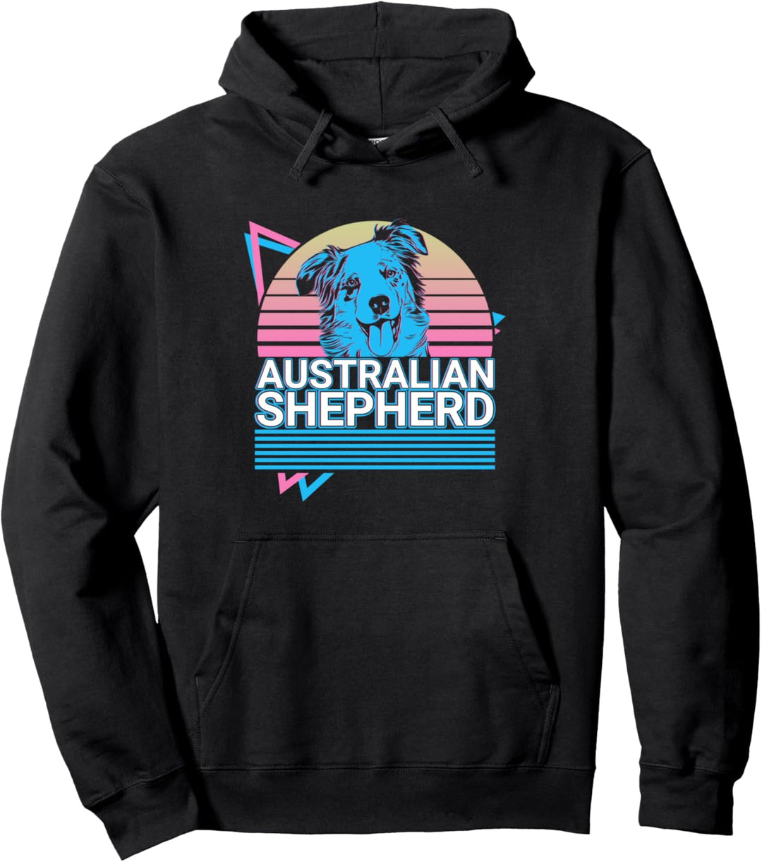 Australian Shepherd Retro Pullover Hoodie