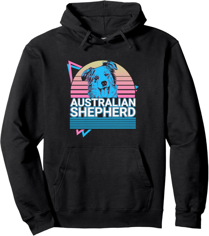Australian Shepherd Retro Pullover Hoodie