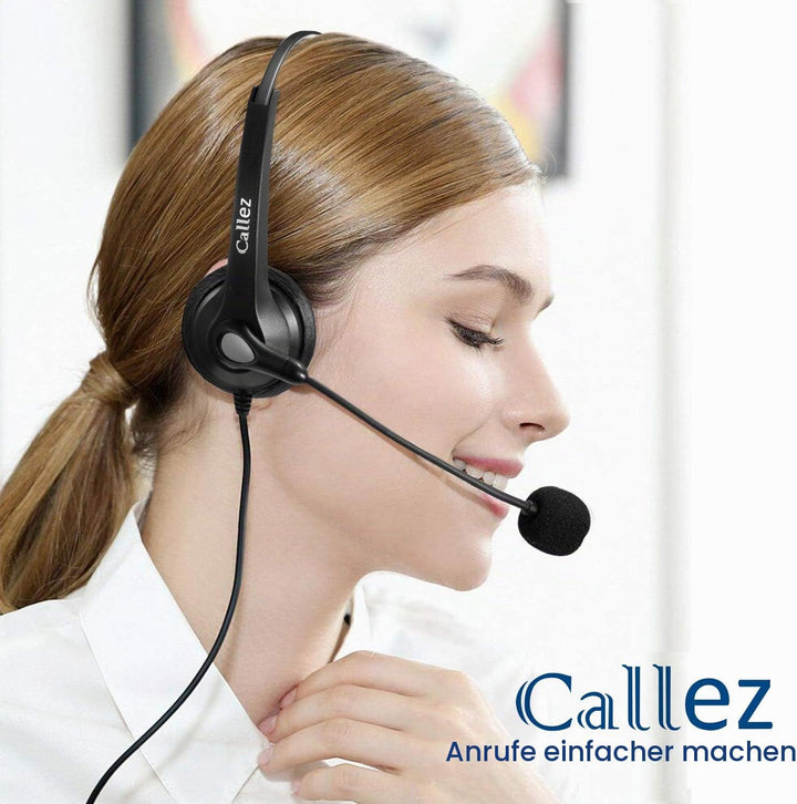 USB Headset PC mit Mikrofon Noise Cancelling &amp; Lautstärkeregler, PC Kopfhörer für Laptop Skype UC Ly