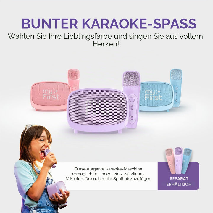 myFirst Voice 2 Karaoke für Kinder – Tragbare kabellose Karaoke-Maschine mit Bluetooth, Echo-Verstär
