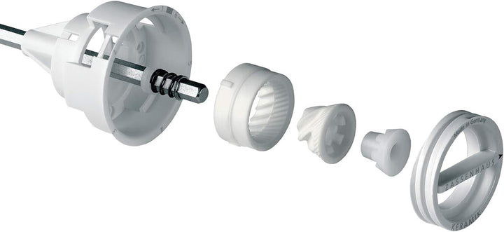 Zassenhaus Salzmühle WESTERLAND sand | lackiertes Buchenholz | Mühlenkopf aus Buchenholz | mit stufe