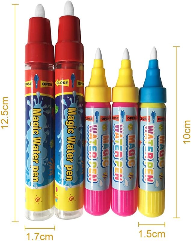 Wholethings-DE 5PCS Magic Wasser Doodle Stifte,Zeichnung Zauber Stifte für Doodle Matte,Magic Matte,
