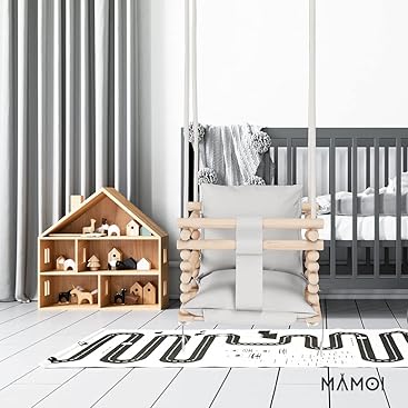 MAMOI® Babyschaukel, Schaukel Indoor und Outdoor, Holzschaukel für Baby und Kinder, Kinderschaukel,