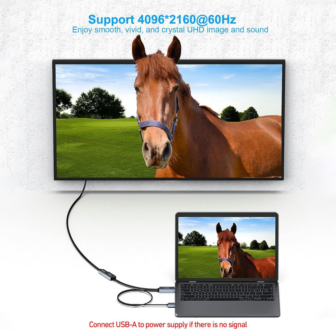 BENFEI HDMI auf DisplayPort Adapter, HDMI-Quelle auf DisplayPort-Monitor, kompatibel mit PC Grafikka