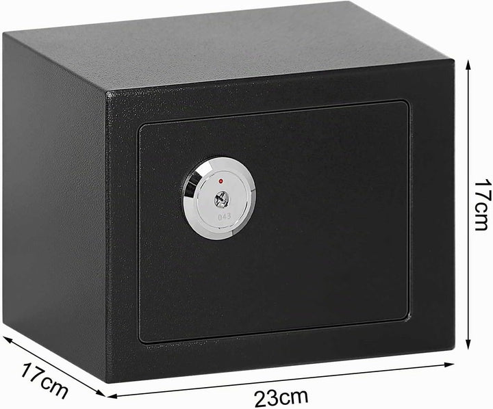 Trintion 6.4L Tresor Safe Möbeltresor Feuerfest Wasserdicht mit Schlüssel Doppelbartschloss Stahl Sc