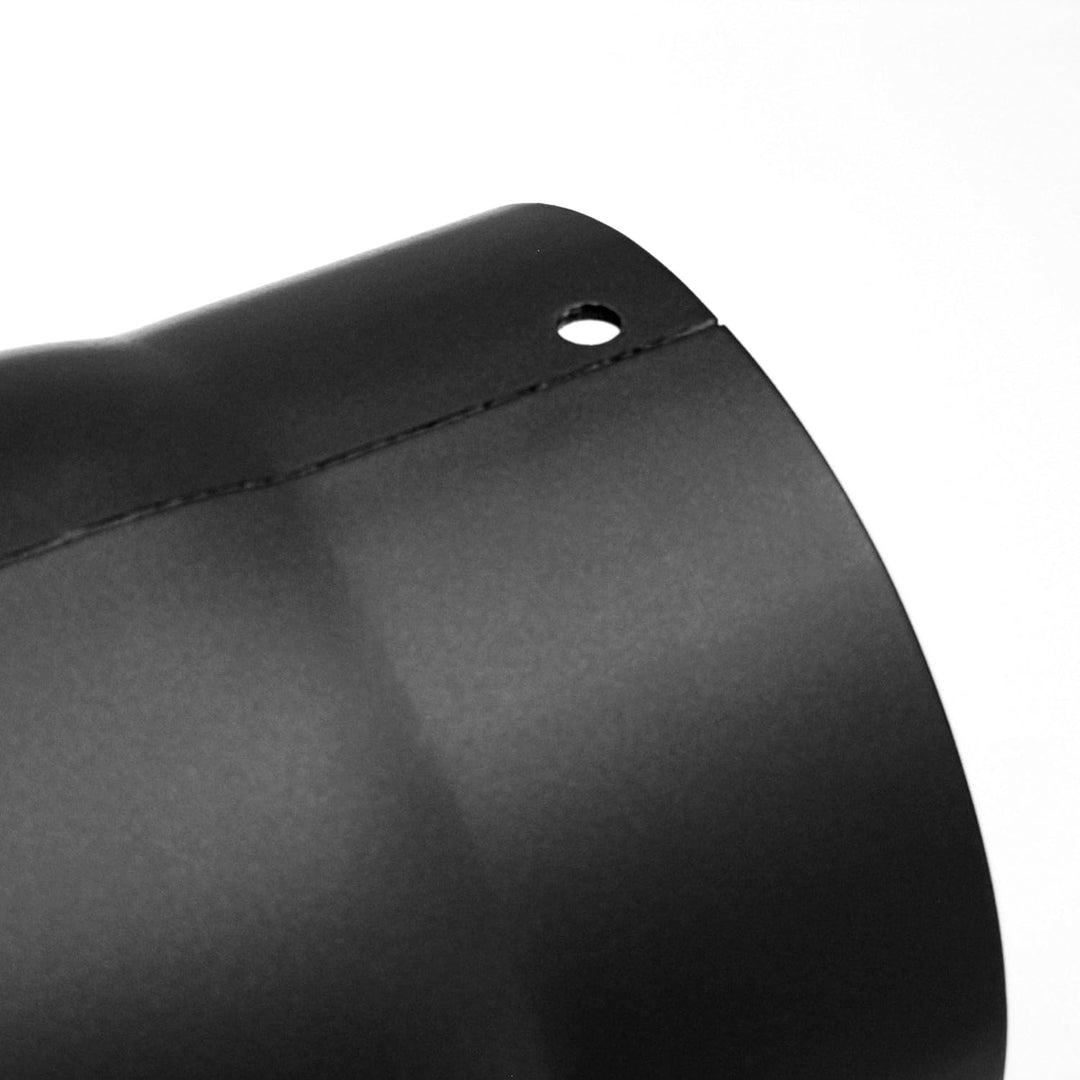 raik Rauchrohrbogen/Ofenrohrbogen 90° zweiteilig Durchmesser 130 mm Stahlblech 2 mm Schwarz SH007-13