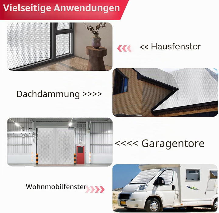 3mm reflektierendes einlagiges Blasen-Isolierung, 121,9cm × 3m doppelseitiges Aluminiumfolien-Isolie