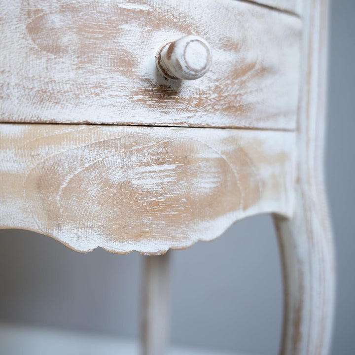 livasia Kleine, hohe Teakholzkommode, Nachttisch, Beistelltisch mit Schubladen,Schmuckschränkchen, S