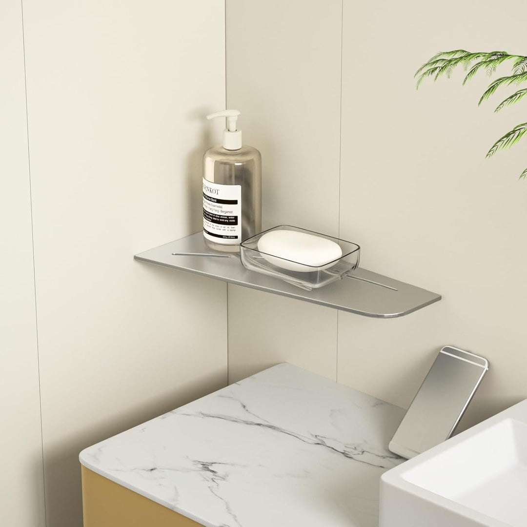 Eck Duschregal mit 3 mm Stärke, Duschablage Ohne Bohren Eckregal Dusche, SUS304 Edelstahl Badezimmer