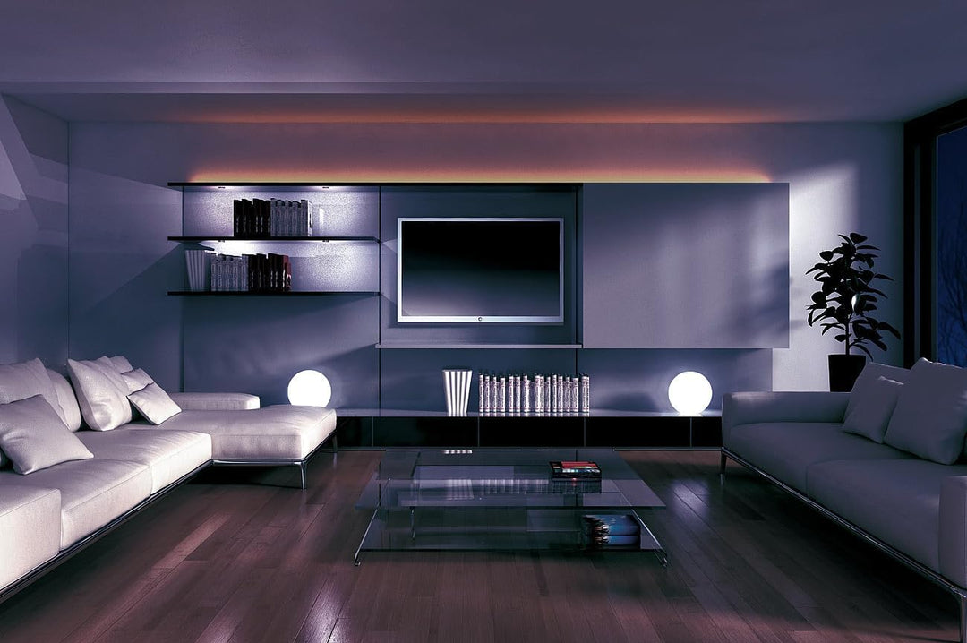 Luminea Home Control WLAN Akku Leuchtkugel: 2er-Set WLAN-Akku-Leuchtkugeln, RGBW-LEDs, App, 576 lm,