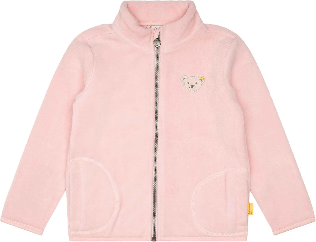 Steiff Unisex Kinder Fleecejacke Ohne Kapuze Jacke 92 SILVER PINK, 92 SILVER PINK