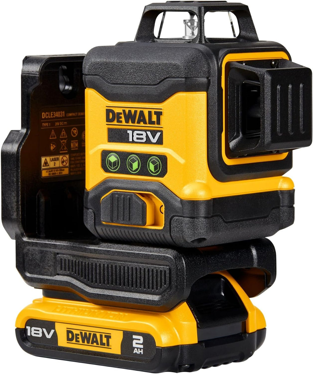 Dewalt 360° Akku-Multilinienlaser Grün DCLE34031D1 (selbstnivellierend, Genauigkeit +/- 0,3mm/m, kom