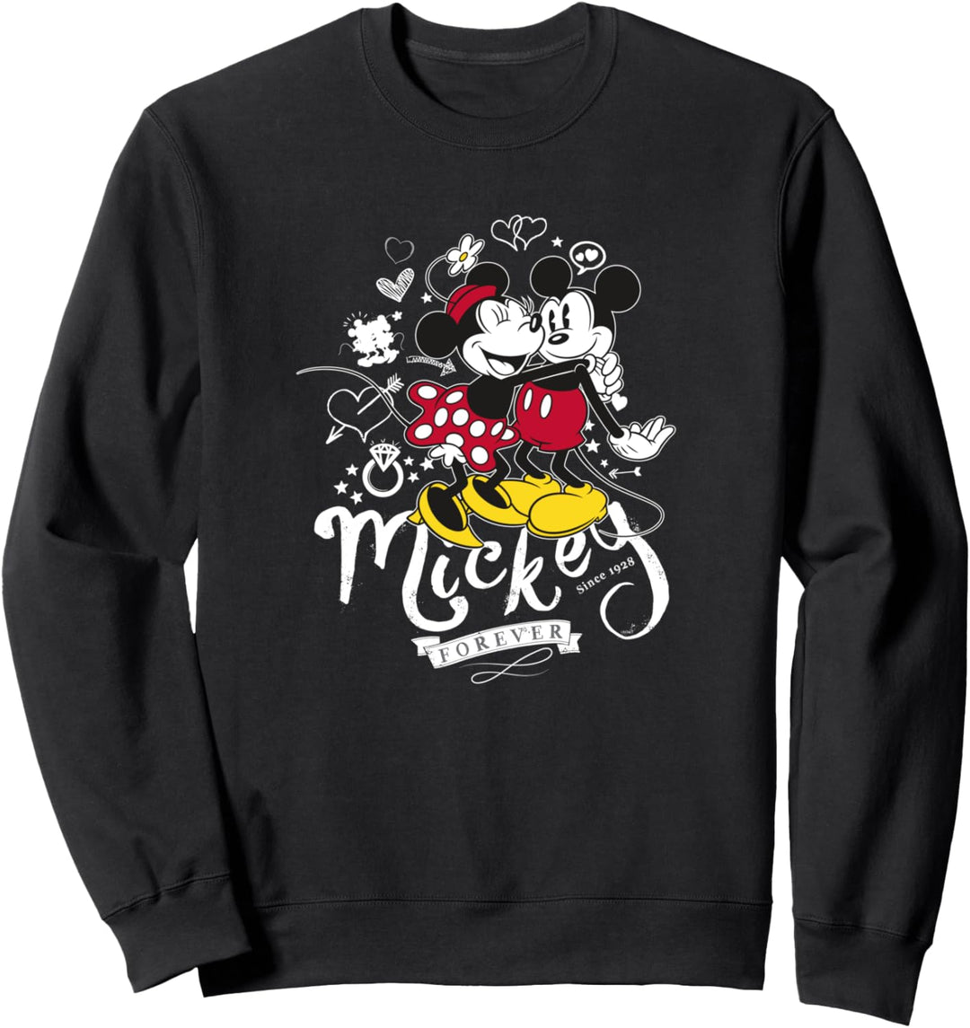 Disney Minnie Mouse Mickey Forever Love Hug Valentine’s Day Sweatshirt
