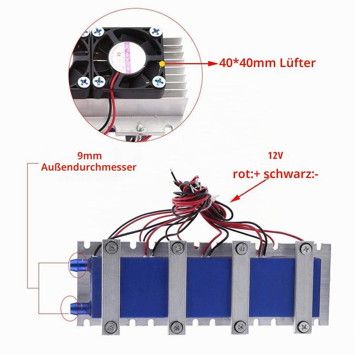 12V 4 Chip TEC1 12706 Thermoelektrischer Kühler Kit, Halbleiter-Kühlblech für DIY Kühlanlagen