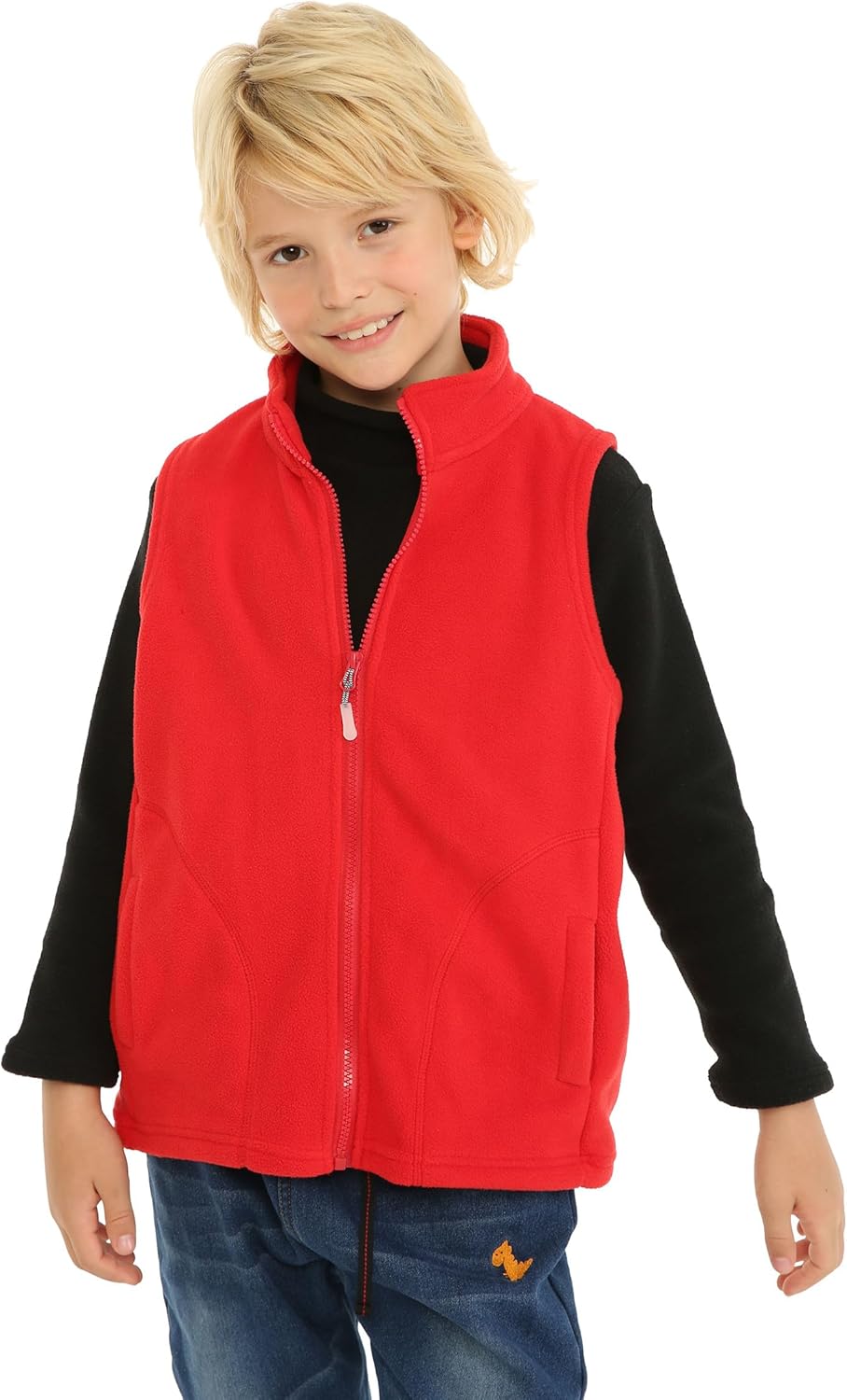 Mud Kingdom Jungen Weste Fleece Einfarbig 3 Jahre Rose Rot, 3 Jahre Rose Rot