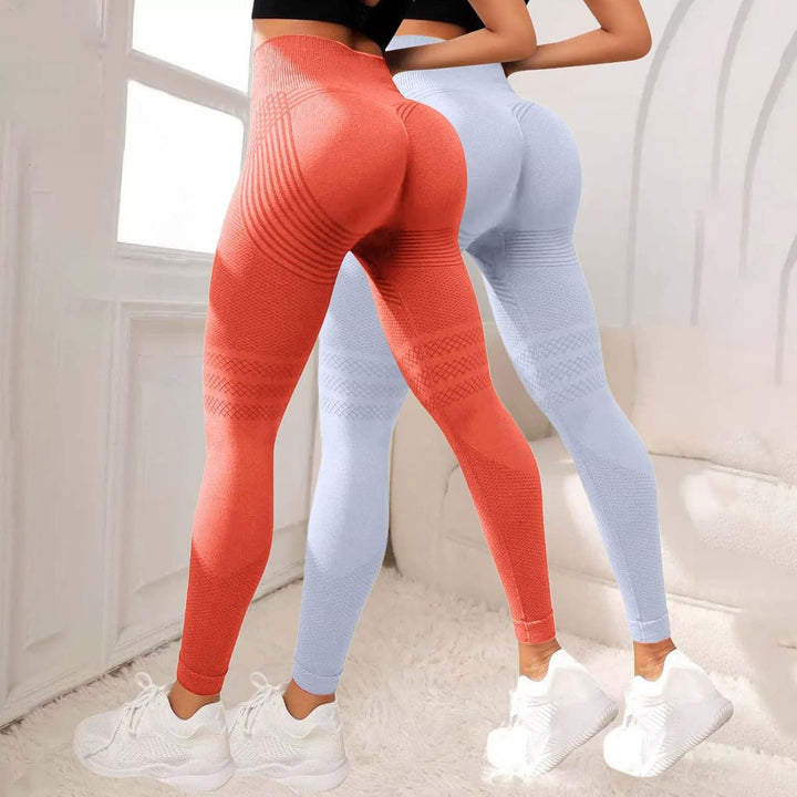 2PC Coreex Scrunch Leggings Anti Cellulite Sport 3D Leggings Damen High Waist Lange Blickdicht Kompr
