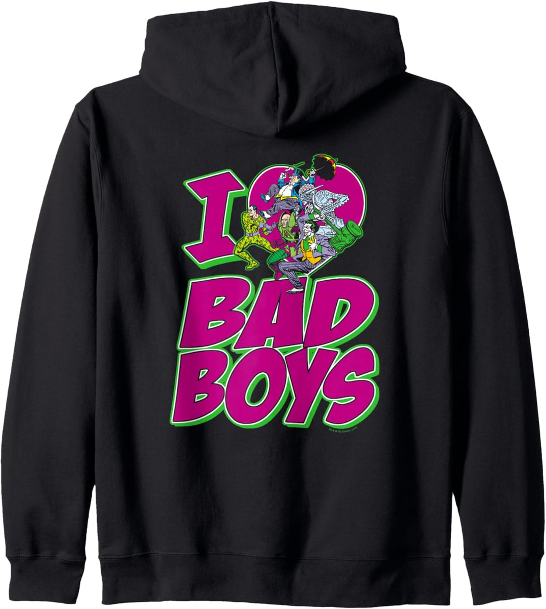 Justice League I Heart Bad Boys Kapuzenjacke