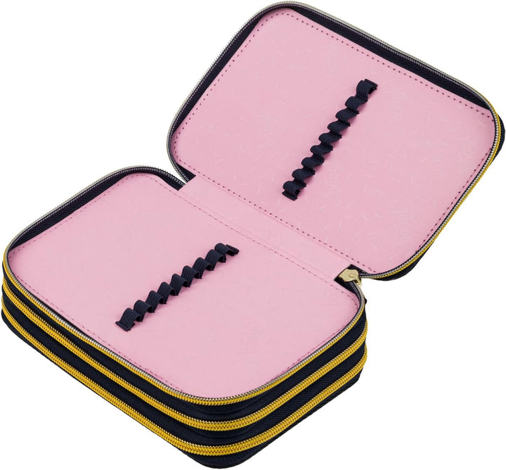Baagl 3 Fach Federmäppchen Mädchen, Schulmäppchen für Schreibwaren, Schulsachen Federtasche, Federma