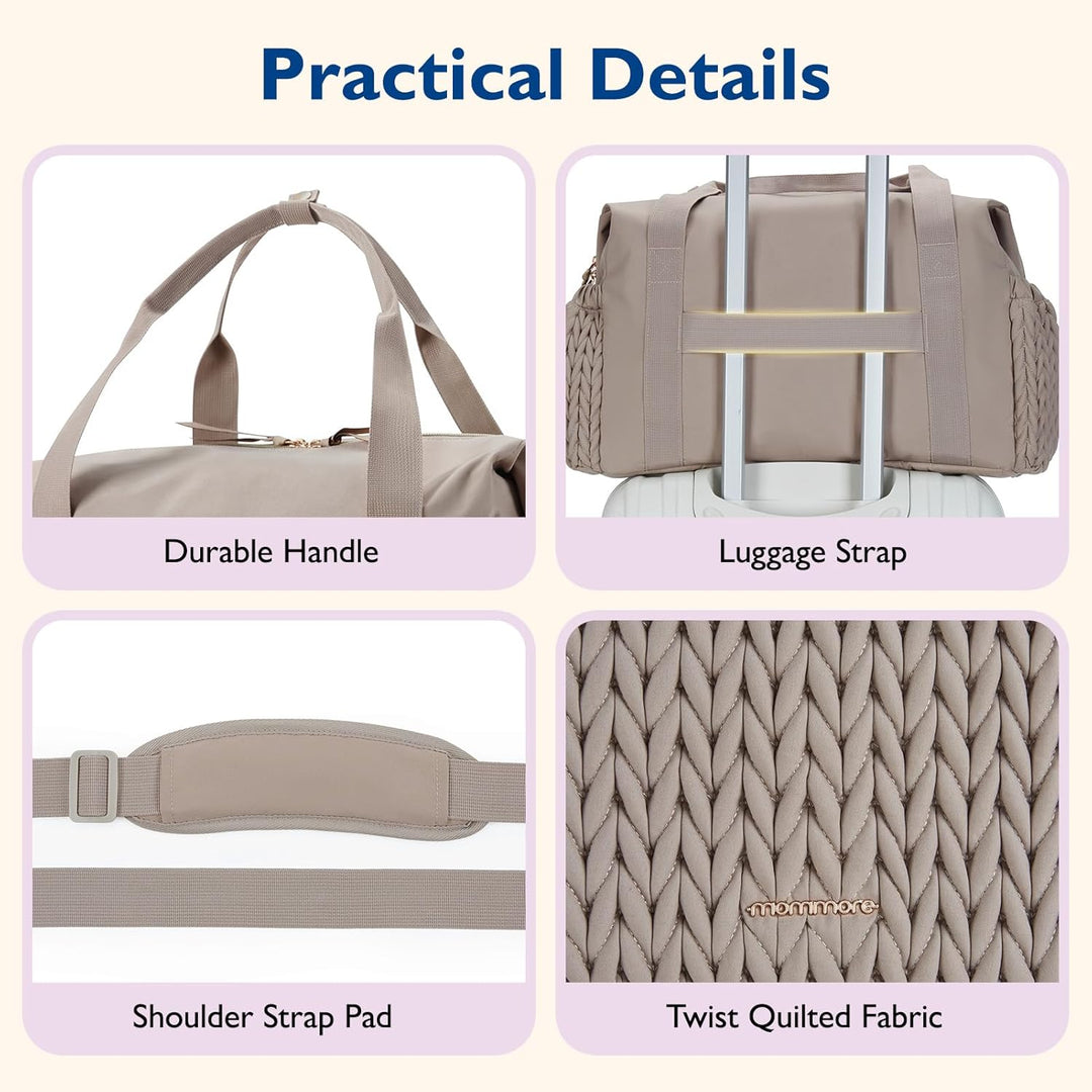 mommore Wickeltasche, geräumige Reise-Wickeltasche, Kliniktasche für die Geburt, Babytasche mit Schn