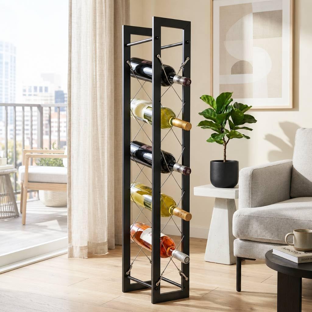 DanDiBo Designer Weinregal Pit 100 cm aus Metall Flaschenständer Flaschenhalter Bar