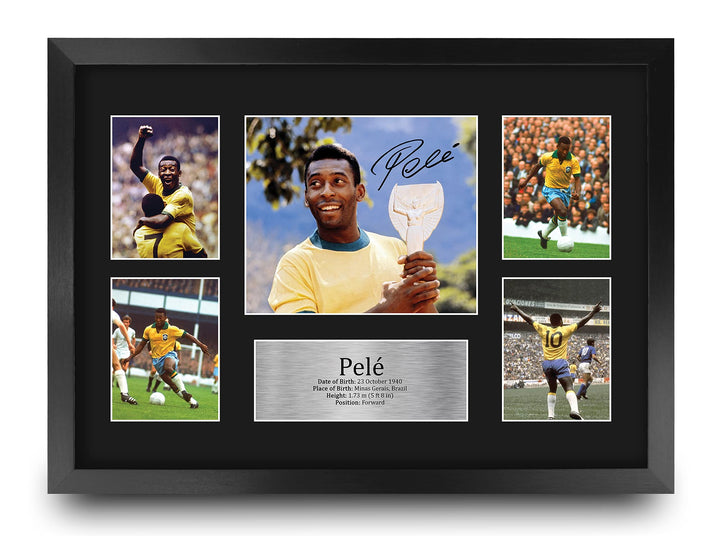 HWC Trading FR A3 Pele Brazil Geschenke Gedruckt, Signiert Autogramm Bild, Für Fussball-Fans Und Anh