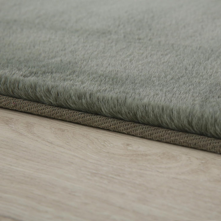 Weicher Hochflor Teppich Wohnzimme Waschbarer Teppich im modernen Stil Unicolor & Einfarbig Läufer T