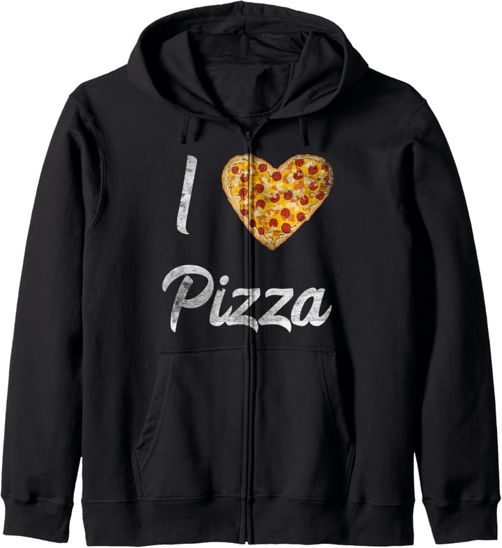 Ich liebe Pizza Herz geformte Pepperoni Enthusiast Pizza Kapuzenjacke