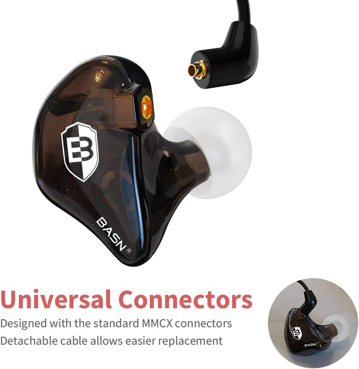 BASN Bsinger In-Ear-Monitore Geräuschisolierende Kopfhörer, Dual-dynamische Treiber High Definition