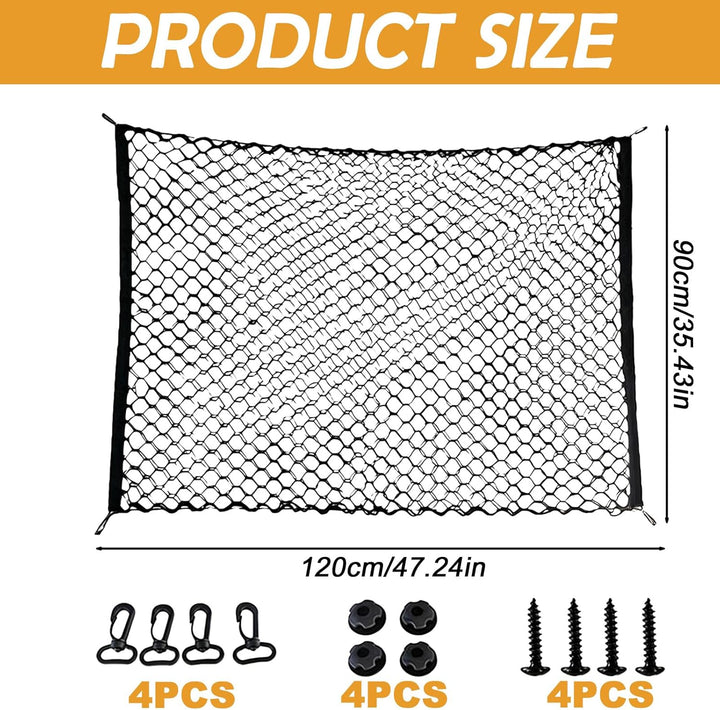 BAIFULAI 120×90CM Doppelschicht Hundegitter Auto, Hundeschutznetz Auto, Hunde-Auto-Trennnetz Haustie