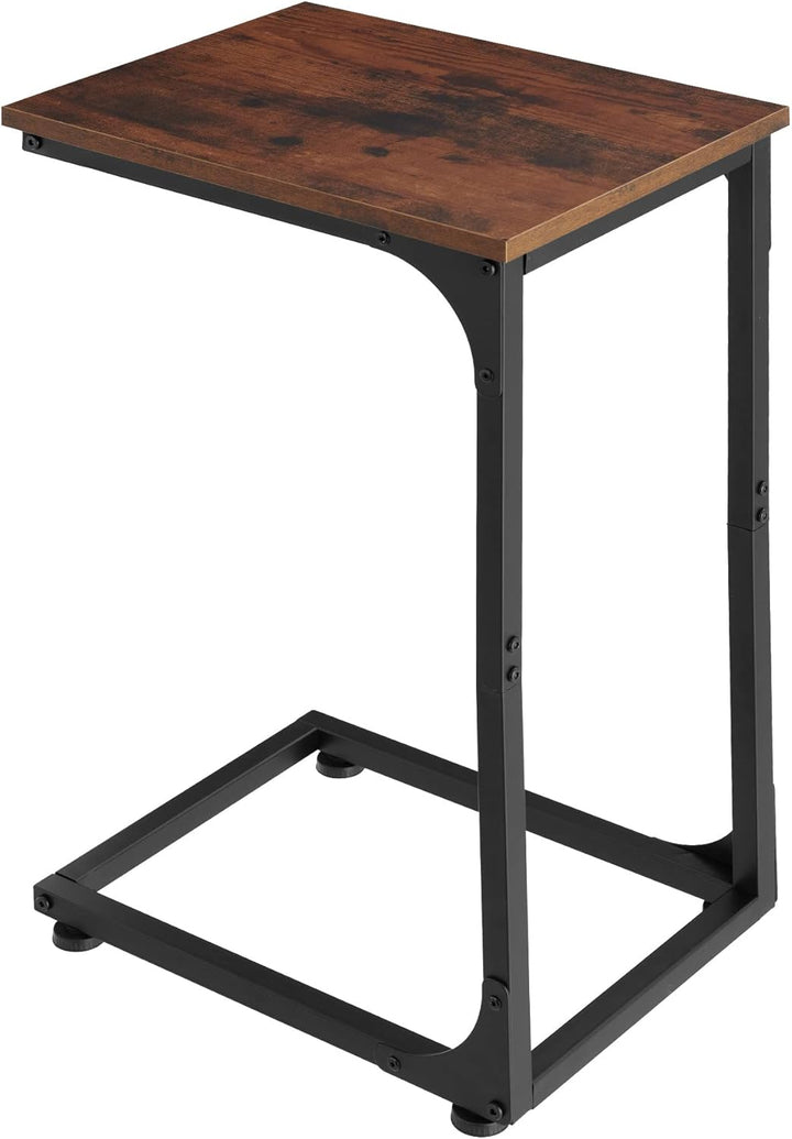 tectake Beistelltisch in C-Form im Industrie-Design, 30 x 40 x 63 cm, Sofatisch für Kaffee Laptop Co