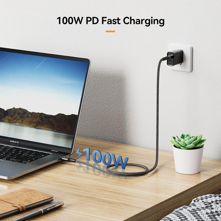 iDsonix USB Kabel für Thunderbolt 4 Kabel, Kompatibel mit 40Gbps Datenübertragung, 8K@60HZ / Dual-4K
