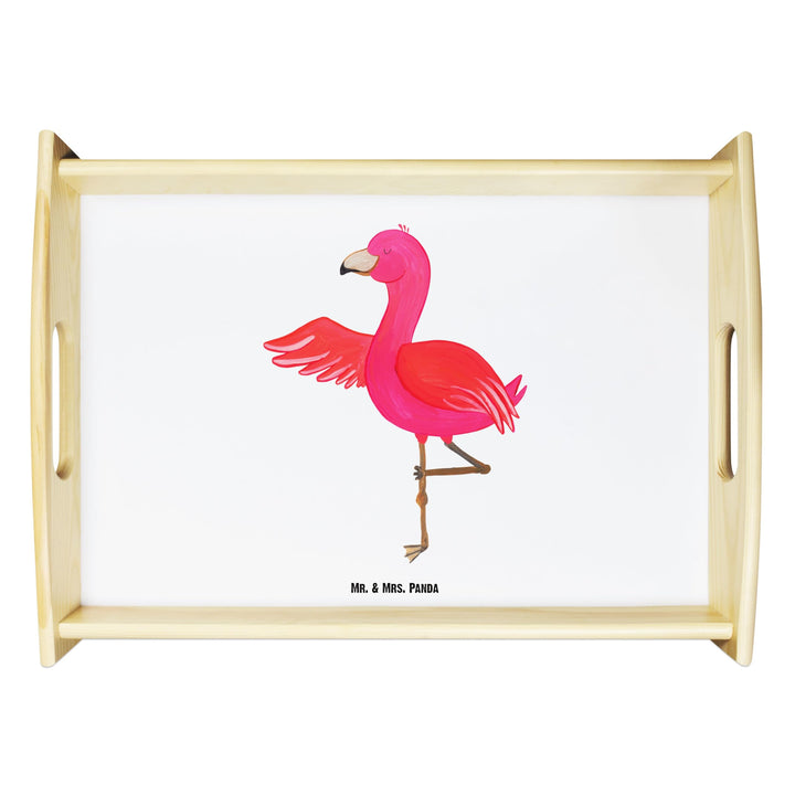 Mr. & Mrs. Panda serviertablett Holz Flamingo Yoga - Geschenk, Baum, betttablett, Vogel, Servier Tab