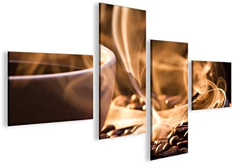 islandburner Bild Bilder auf Leinwand Kaffeebohnen 4L XXL Poster Leinwandbild Wandbild art up your l
