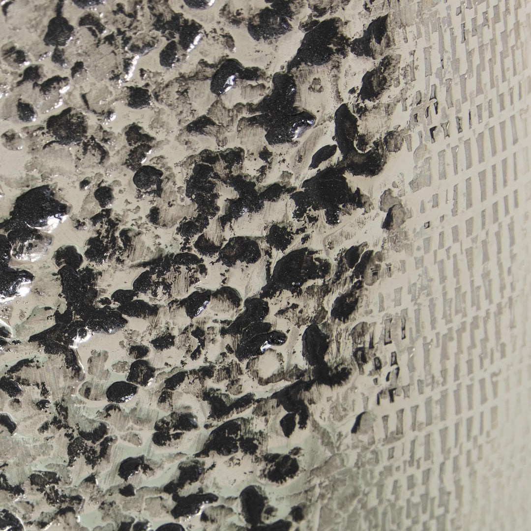 Tischvase aus Messing in Silber, 27 x 13 x 26 cm