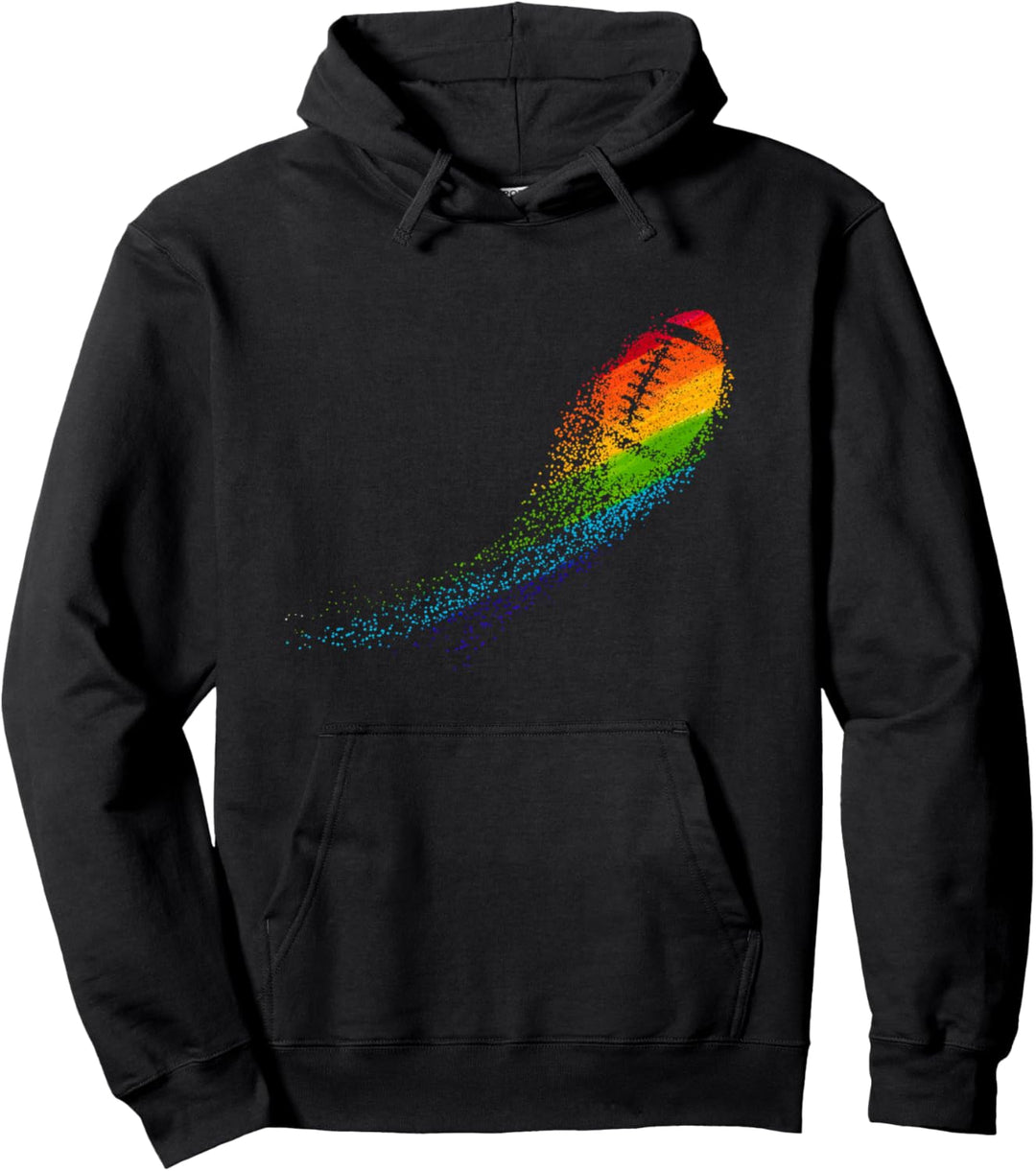 American Football Bunt LGBT Kunst Splash Pride Regenbogen Pullover Hoodie