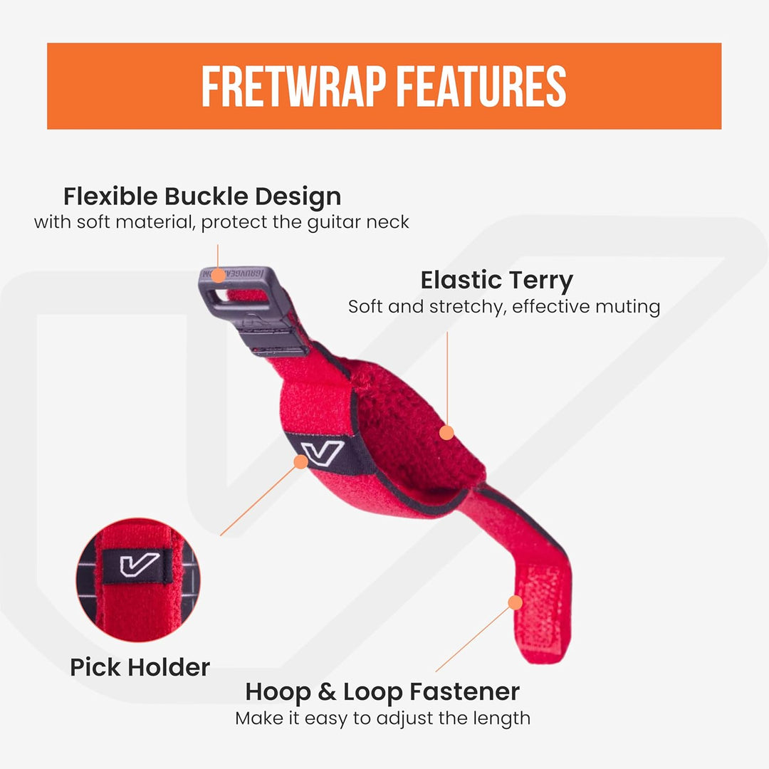 GruvGear HD-FretWrap (3er Pack) Small fire rot, fire rot