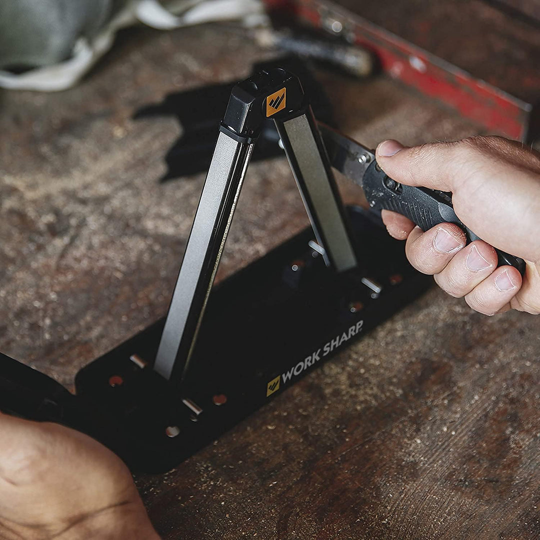 WORK SHARP™® Angle Set Profi Messerschärfer - Outdoor Messerschleifer mit 3 Körnungen - Universal Sc