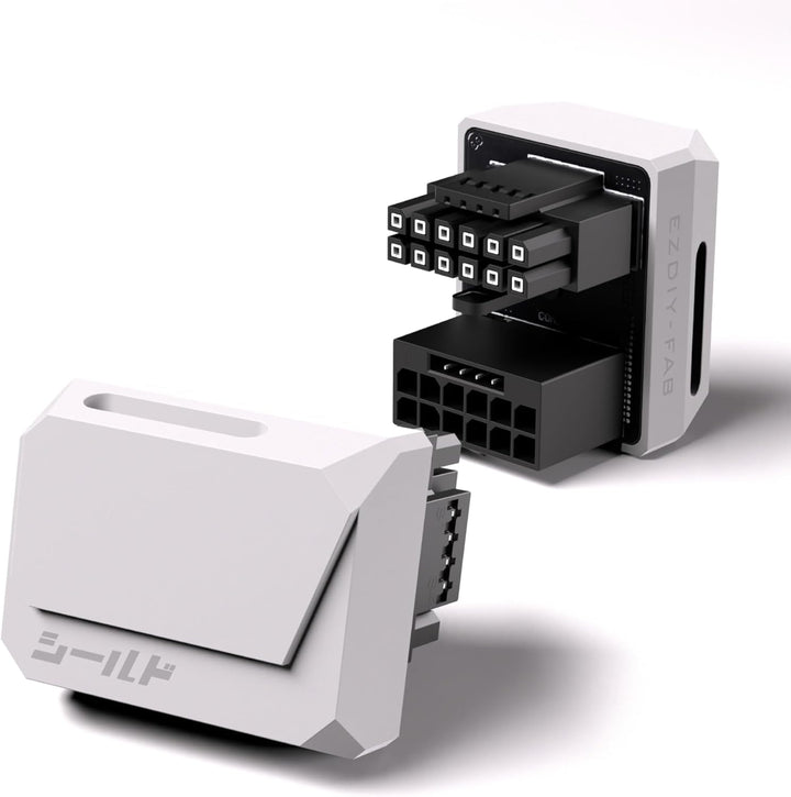 EZDIY-FAB PCIe 5.0 Adapter-600W 12+4pin,16pin 12VHPWR GPU Power Connector,180 Grad Rechter Winkel-Ko