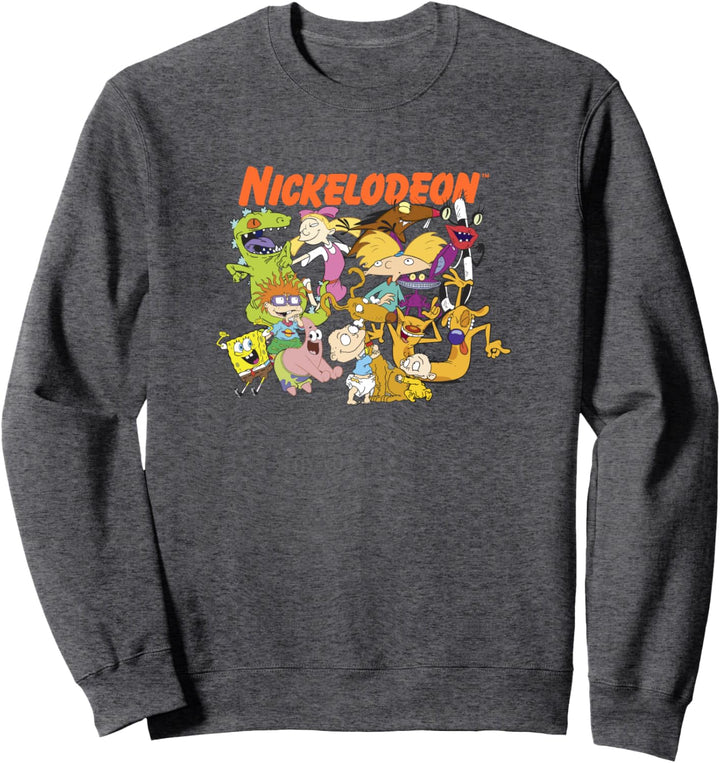 Nickelodeon Multi Franchise Retro 90's Character Group Shot Sweatshirt