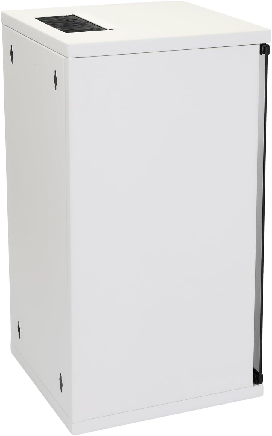 HMF 63412-07 Netzwerkschrank, Serverschrank 10 Zoll | 12 HE | 300 mm Tiefe | Voll montiert | Glastür