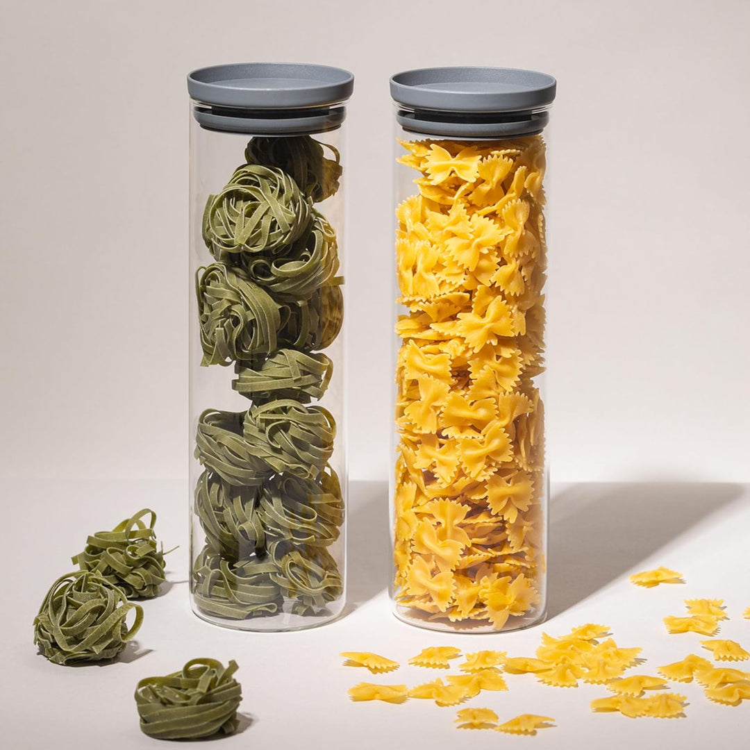 HATTY HAYS Vorratsgläser mit Deckel luftdicht [2x1700ml] BPA-FREI | mottensichere Vorratsdosen | Spa
