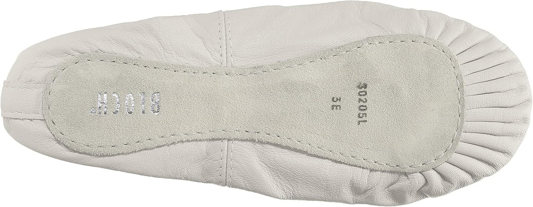 Bloch Dance Girl's Dansoft Full Sole Leather Ballet Slipper/Shoe, White, 13 X-Narrow Little Kid