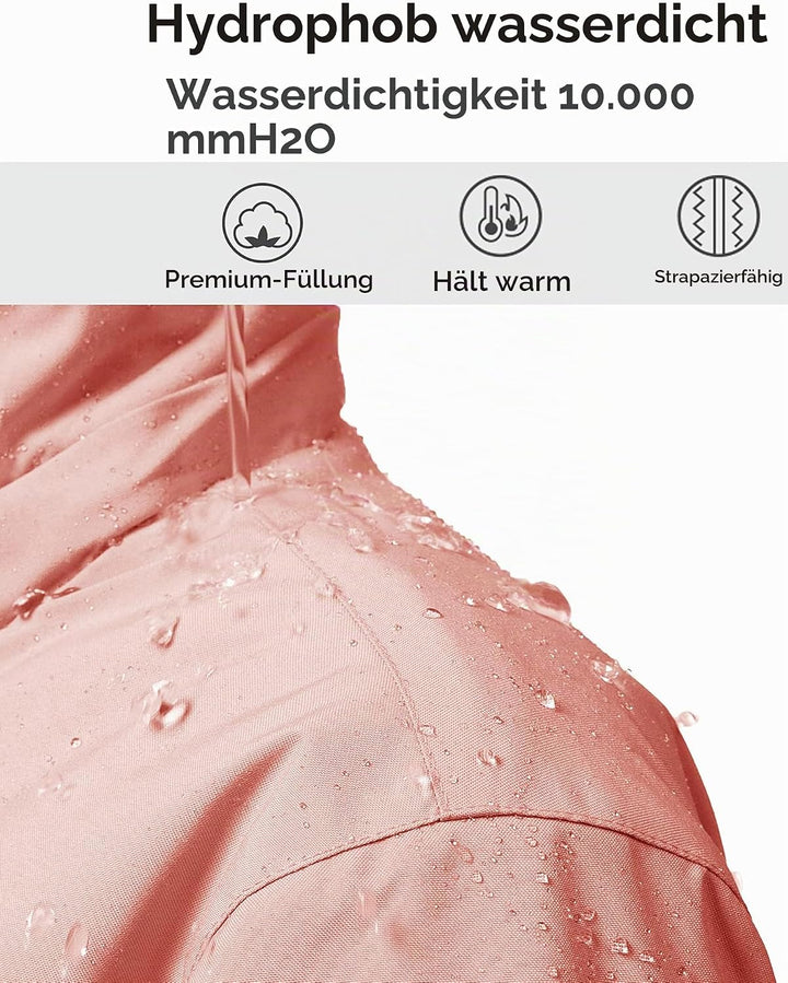 Wantdo Mädchen Berg Ski Jacke Warmer Winter Fleece Mäntel Wasserdichter Atmungsaktive RegenMäntel Ou