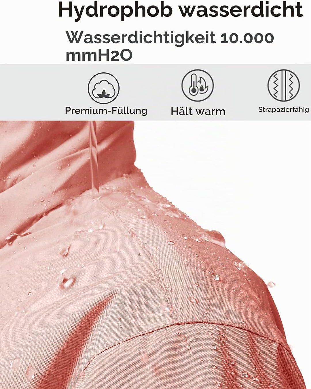 Wantdo Mädchen Berg Ski Jacke Warmer Winter Fleece Mäntel Wasserdichter Atmungsaktive RegenMäntel Ou