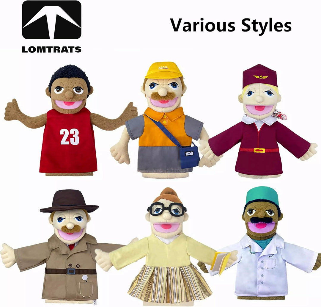 Theater-Handpuppen für Kinder,inklusive Lehrer,Polizist,Bauer,Pirat,Detektiv usw.mit beweglichen off