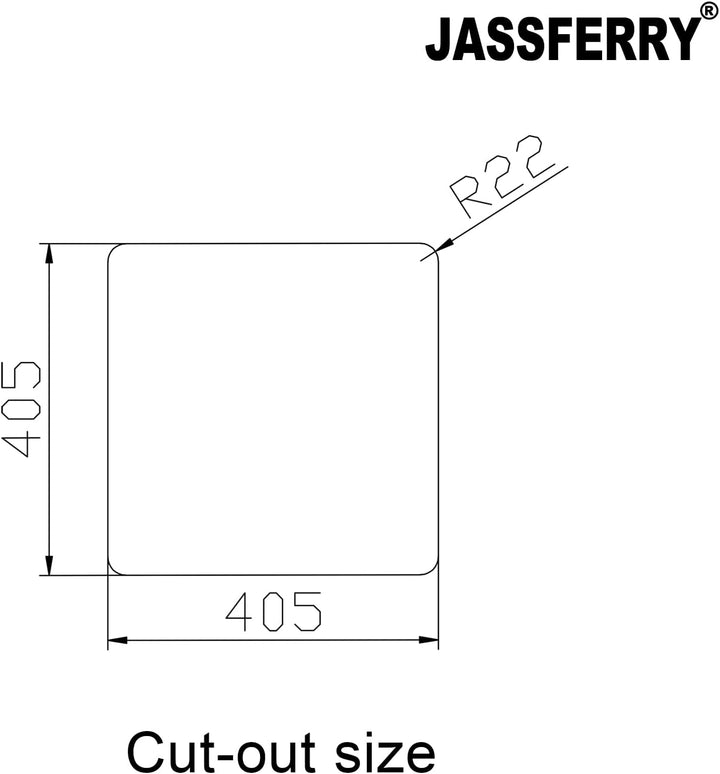 JASSFERRY Küchenspüle 1 Becken Unterbau-Küchenspüle, Unterbauspüle aus Edelstahl Abfluss Rohrsatz, A