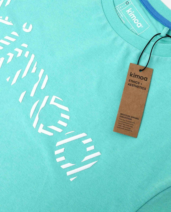 KIMOA Streaky Eco Riffe T-Shirt, Himmelblau