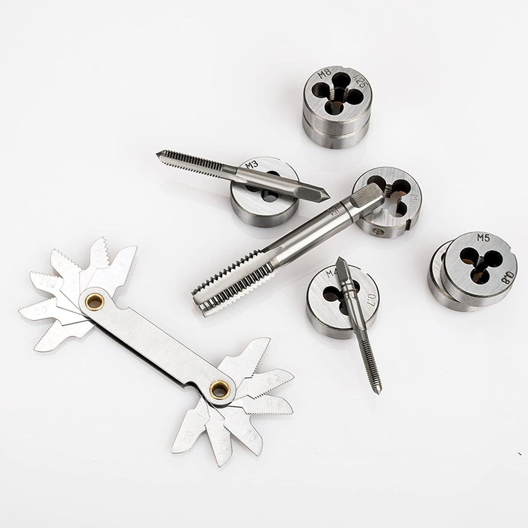 32 teilig Gewindeschneid-Set, legierter Stahl, metrisches Schraubengewinde, Schneidwerkzeuge, Kegelb