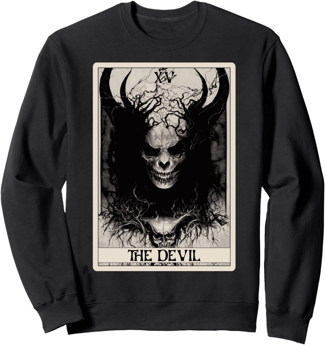 Okult Dark Art Horror The Devil Tarotkarte Sweatshirt